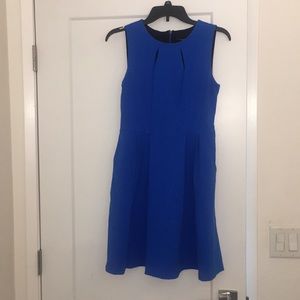Royal blue dress with cutouts